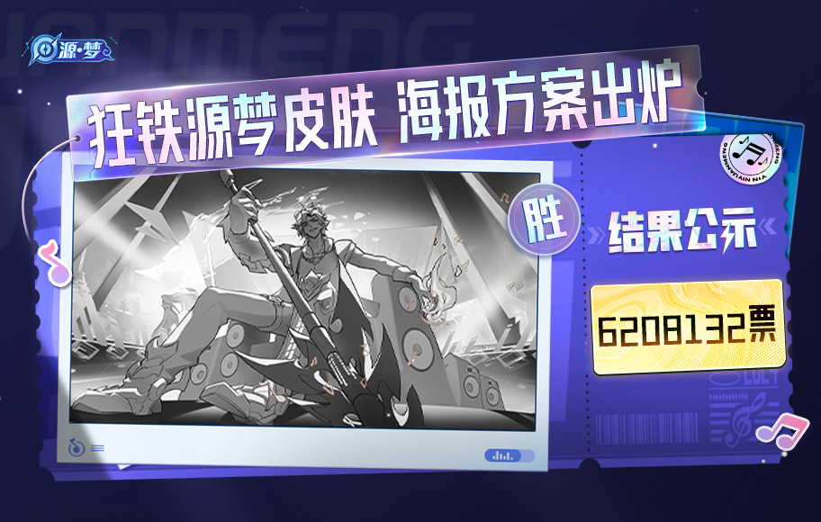 狂铁-龙之律动源梦皮肤海报票选结果公布