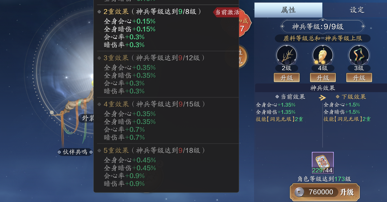 还不知道神兵先升级哪个？”全天属性“神兵培养解析
